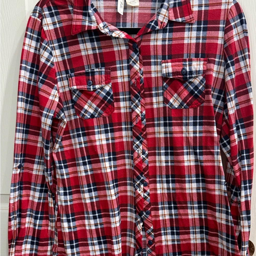 Abella Red and Blue Plaid Shirt